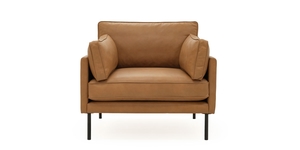 Armchairs: Benji Armchair - Tan Leather NZ Contempa Furniture NZ