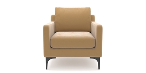Hugo Armchair - Matte Beige Velvet Hugo NZ Contempa Furniture NZ