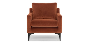 Hugo Armchair - Rust Velvet Hugo NZ Contempa Furniture NZ