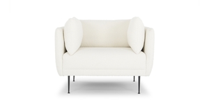 Armchairs: Soho Armchair - Off White Boucle Soho NZ Contempa Furniture NZ