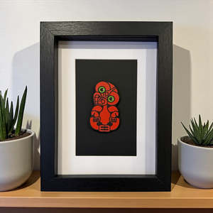 Framed Wall Art - Red Tiki