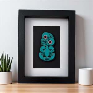 Framed Wall Art - Green Tiki