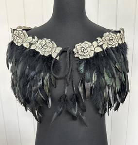 Designer Korowai: Stunning Black  | Formal Occasion | Quarter Length | Cape