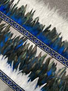 Bride & Groom Wedding Korowai Combo Blue | Adult (Quarter)