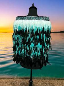 Childs Pre Made 2-3yr Korowai -  Alaia Turquoise Moroki