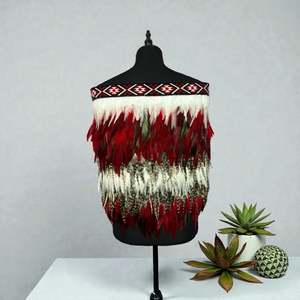 Adult Large Half Pre Made Korowai - Aayla Red Rangitamiro