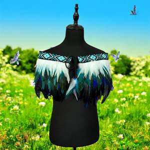 Adult Large Quarter Pre Made Korowai - Hunter Turquoise & Blue Rangitāmiro