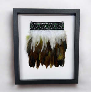Wall Art: Framed Wall Art - Korowai Lime Green