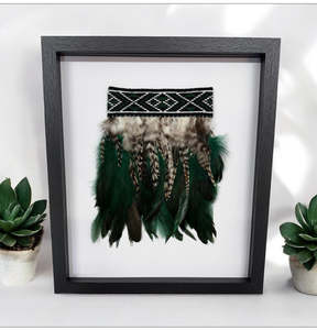 Framed Wall Art - Korowai Forest Green