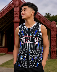 Kakahu: Childs Pāua Inspired Māori Design Singlets