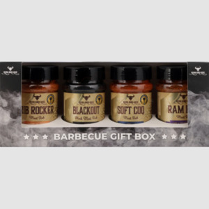 Rubs Seasonings: Rum And Que - Four Pack BBQ Rub Gift Box