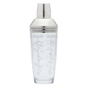 Barware: BarCraft Glass Boston Cocktail Shaker - 700ml