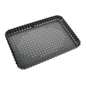 Bakemaster Non-Stick Perfect Crust Rectangle Quiche Pan - 31 x 21cm