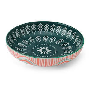Dinnerware: Mikasa Stoneware Bowl - 21cm - Folk Pattern