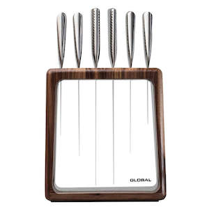 Global: Global Hashira Knife Block Walnut - 7 Piece