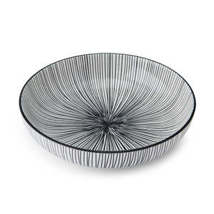 Mikasa Stoneware Bowl - 21cm - Black Stripe
