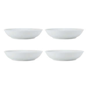 Mikasa Chalk 4-Piece Porcelain Pasta Bowl Set - 23cm - White