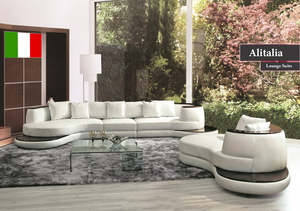 U Shaped Lounge Sofas Sectionals: Alitalia Sofa Set | Customisable Elegant Seating (Black, White, Brown, Cream, cherry & Caramel)