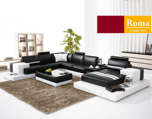 U Shaped Lounge Sofas Sectionals: Sofa Set | Customisable 3+2+1 Seater Sofa (Black, White, Brown, Green, Cream, Cherry, Red, Blue, Grey & Caramel) CF-015