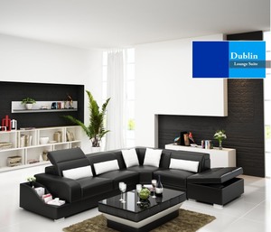 L Shaped Lounge Suites Corner Sofas Nz: Dublin L-Shaped Sofa Set | 2 seater + Corner + 1 seater with Ottoman (Black, White, Brown, Cream & Caramel)