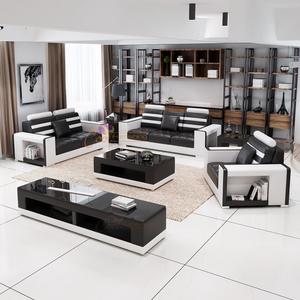 321 Sofa Sets Living Room Suites: Smart Sofa Set | 3+2+1 Seater with Bluetooth, Wireless Charging & LED (Black, White, Brown, Cream, cherry & Caramel) CF-018