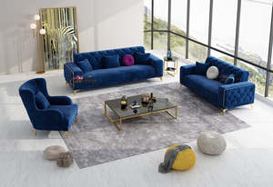 Elegant Fabric Sofa Set | 3+2+1 Seater | Gold and Silver Attachments | Expandabl&hellip;