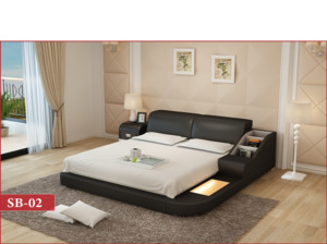 Modern Design with Included Bedside (Black, White, Brown, Cream, cherry & Caramel) SB-02