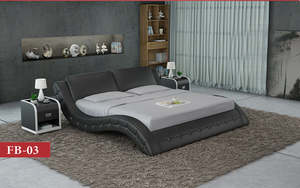 Wave Bedroom Suites Modern Design Beds: Wave Bedroom Suite: Modern Style & Comfort (Mattress Separate) (Black, White, Brown, Cream, cherry & Caramel) FB-03