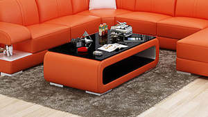 Coffee Tables Center Tables Living Room: Accent Coffee Table | Custom Color Design | Home Decor Piece (Black, White, Brown, Cream, cherry & Caramel) CT009