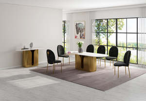 Serenity Marble Dining Table | Custom Chairs & Elegant Design | Luxury Dining