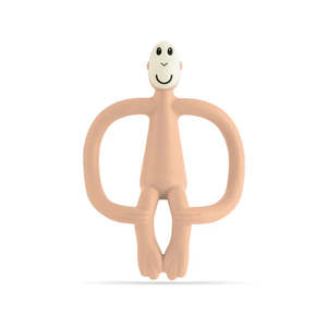 Matchstick Monkey Teething Toy and Gel Applicator -  Peach