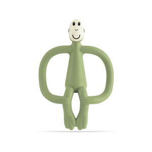 Matchstick Monkey Teething Toy and Gel Applicator -  Olive