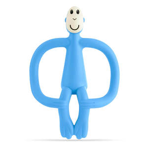 Matchstick Monkey Teething Toy and Gel Applicator - Baby Blue