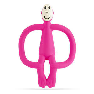 Teething: Matchstick Monkey - Pink Teething Toy and Gel Applicator - Pink