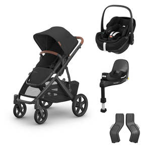 Uppababy Strollers: UPPAbaby VISTA V3 NORI Stroller, Maxi Cosi Pebble 360 Pro2 capsule & Family Fix Base with Slide Tech Bundle