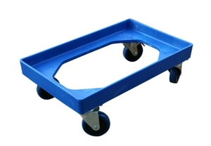 Products: Blue Crate Skate with Rebound Rubber Wheels / ZP Castors