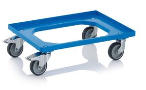 Products: Blue Crate Skate with 100mm Rubber Wheels / ZP Castors