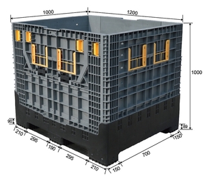 COPACK 885 Litre Collapsible Pallet Bin
