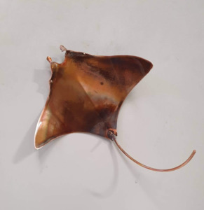 Fish: Copper Small Manta Wall Art