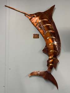 Copper Marlin Wall Art