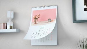 Products: Hanging Wired Calendar - Top Wire (Calendars)