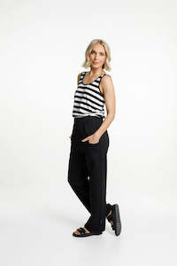 Home-lee Avenue Pants - Black with White X