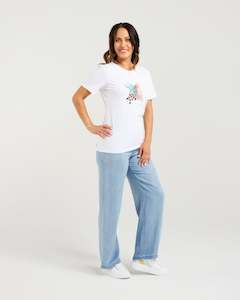 Zafina: Zafina Lara T-shirt White