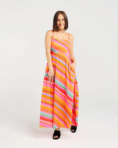 Zafina: Zafina Clementine Dress Dynamic Stripe
