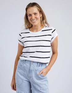 Foxwood: Foxwood Manly Tee Black & White Stripe