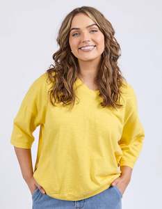 Elm Mazie Vee Neck Lemon