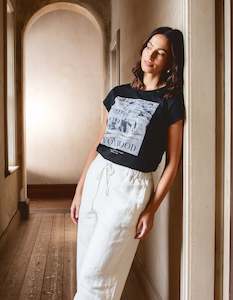 Foxwood Provence Tee Washed Black