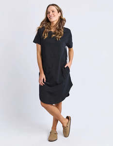 Foxwood Bay Tape Dress Black