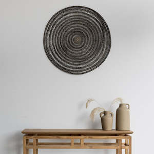 Art: Rattan Wall Art Blackwash 80cm