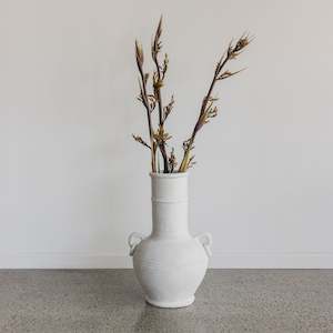 White Long Neck Vase